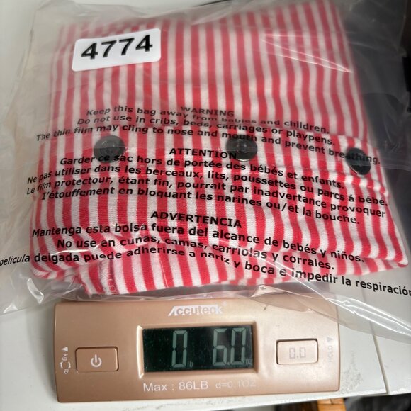 Class 955 Vintage Knit Top Blouse Women's Large Short Sleeves Red White Stripes - Picture 5 of 5